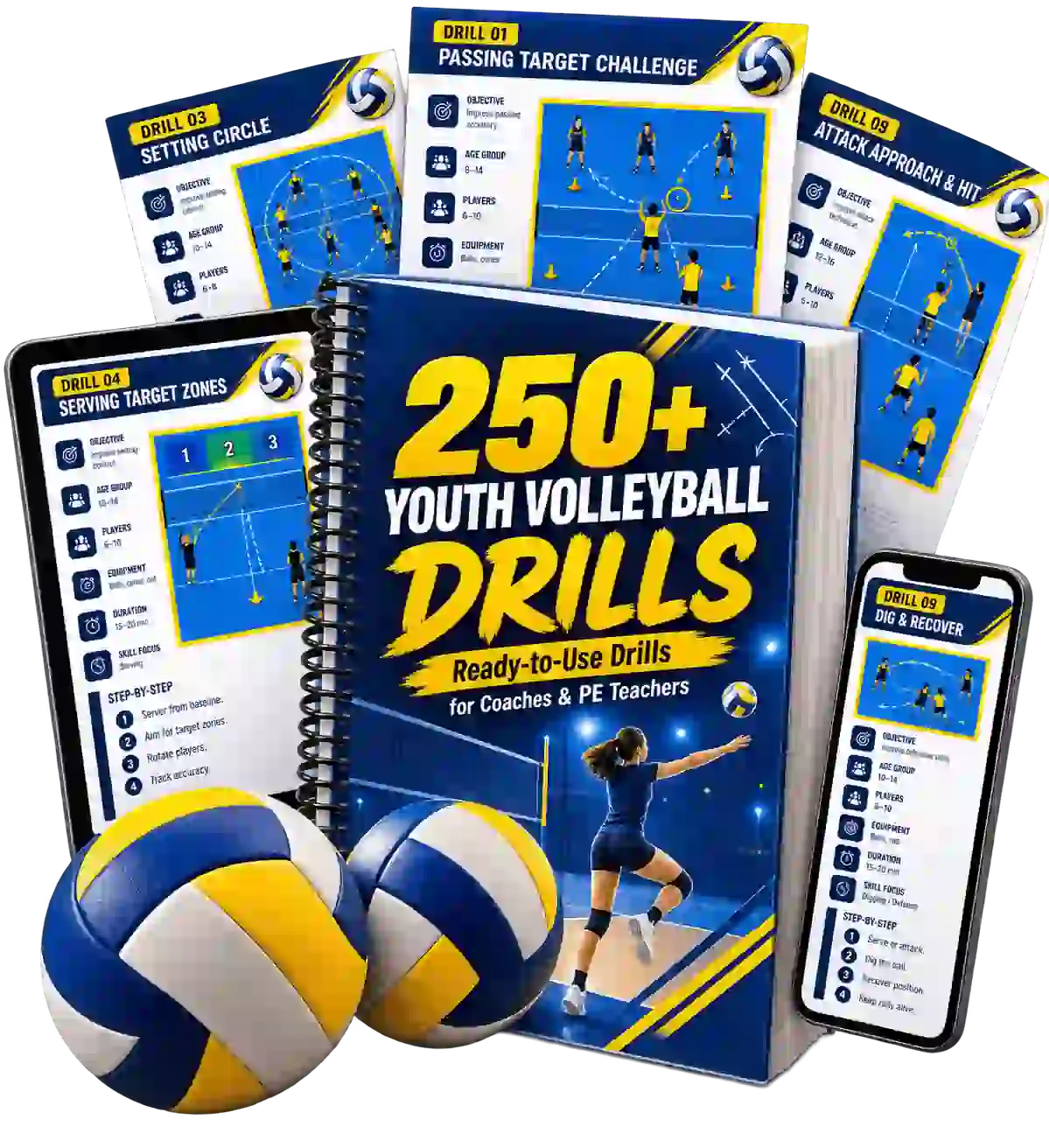 Basic Volleyball Drills Pack mockup